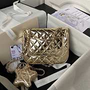 Chanel Mini Flap Bag & Star Coin Purse Mirror Gold 20x15x6.5cm - 4