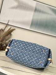 Louis Vuitton LV CarryAll Denim Blue Bag 39x30x15cm - 4