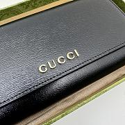 Gucci Continental Wallet With Gucci Script Black 19x10x3.5cm - 3