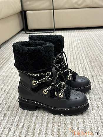 Chanel Black Winter Boots 