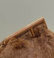 Fendi First Brown Shearling Bag 32.5x15x23.5cm - 4