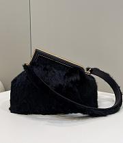 Fendi First Black Shearling Bag 32.5x15x23.5cm - 5