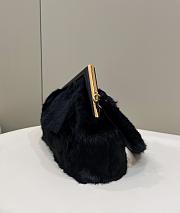 Fendi First Black Shearling Bag 32.5x15x23.5cm - 3