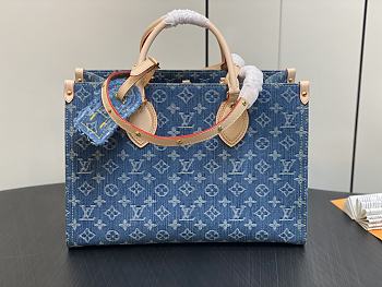 Louis Vuitton LV Onthego MM Denim Blue 35x27x14cm