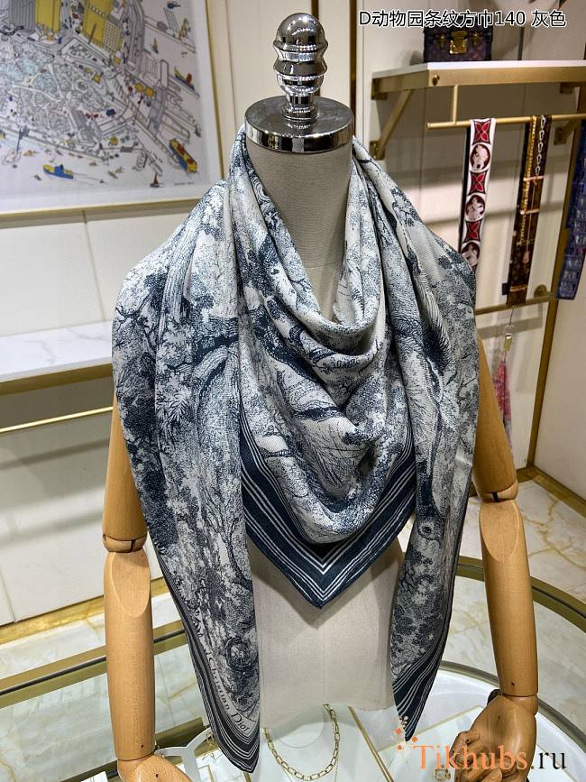 Dior Blue Scarf 140x140cm - 1