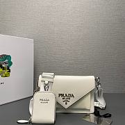 Prada Saffiano Leather Mini Envelope Bag White 20x12x4cm - 1