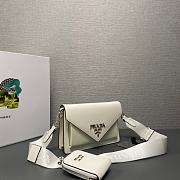 Prada Saffiano Leather Mini Envelope Bag White 20x12x4cm - 5