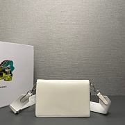 Prada Saffiano Leather Mini Envelope Bag White 20x12x4cm - 2