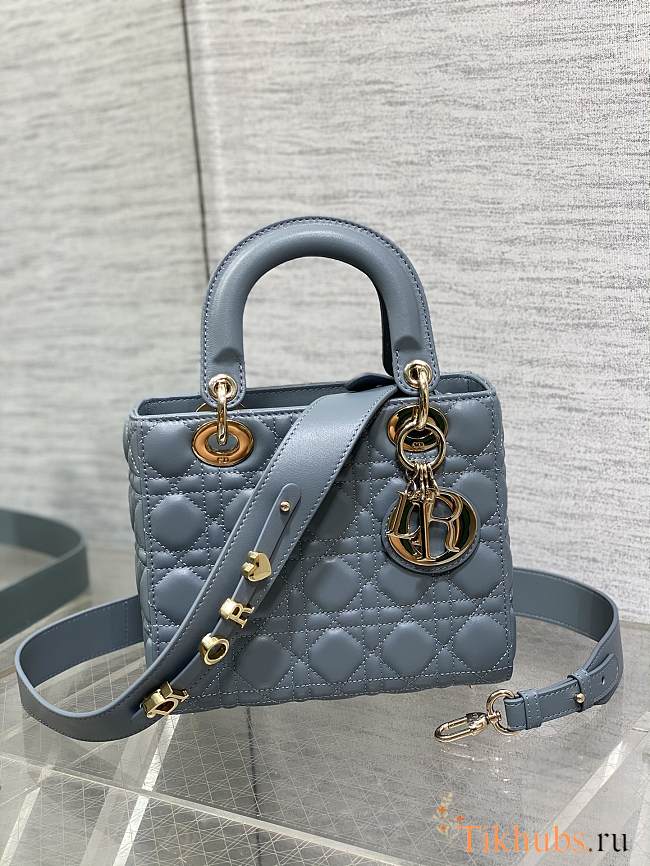 Dior Small Lady Bag Blue 20cm - 1