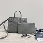 YSL Sac De Jour Grey Crocodile Bag 26x20.5x12.5cm - 1