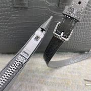 YSL Sac De Jour Grey Crocodile Bag 26x20.5x12.5cm - 4