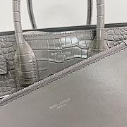 YSL Sac De Jour Grey Crocodile Bag 26x20.5x12.5cm - 3