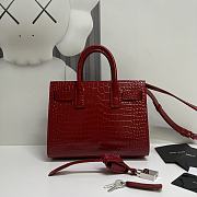 YSL Sac De Jour Red Crocodile Bag 22cm - 4