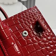 YSL Sac De Jour Red Crocodile Bag 22cm - 3