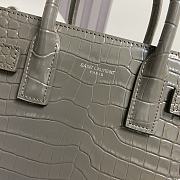 YSL Sac De Jour Grey Crocodile Bag 22cm - 5