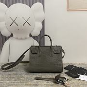 YSL Sac De Jour Grey Crocodile Bag 22cm - 3