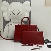 YSL Sac De Jour Red Crocodile Bag 26x20.5x12.5cm - 6