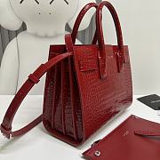 YSL Sac De Jour Red Crocodile Bag 26x20.5x12.5cm - 5