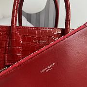 YSL Sac De Jour Red Crocodile Bag 26x20.5x12.5cm - 4