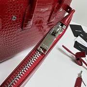 YSL Sac De Jour Red Crocodile Bag 26x20.5x12.5cm - 2