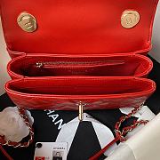 Chanel Trendy Top Handle Red Gold Bag 25cm - 3