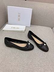 Dior Ballet Flat Black Quilted Cannage Calfskin - 1