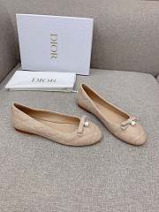 Dior Ballet Flat Nude Quilted Cannage Calfskin - 1