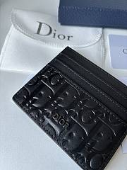 Dior Card Holder Black Gravity Leather - 4