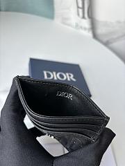 Dior Card Holder Black Gravity Leather - 2