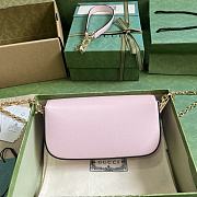 Gucci Horsebit 1955 Small Shoulder Bag Pink 24x13.5x7.5cm - 5