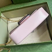 Gucci Horsebit 1955 Small Shoulder Bag Pink 24x13.5x7.5cm - 4