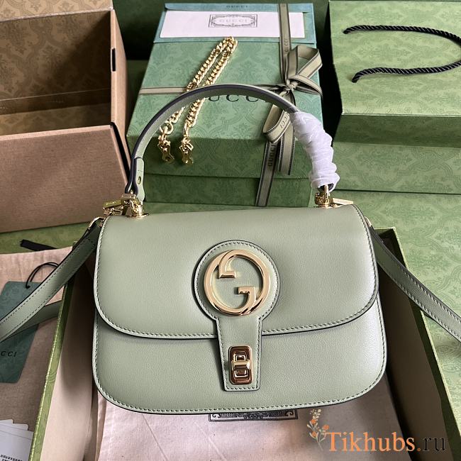 Gucci Blondie Small Top Handle Bag Green 23x15x11cm - 1