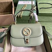 Gucci Blondie Small Top Handle Bag Green 23x15x11cm - 1