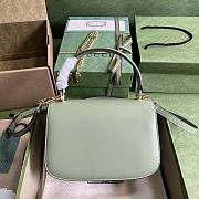 Gucci Blondie Small Top Handle Bag Green 23x15x11cm - 4