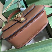 Gucci Blondie Small Top Handle Bag Brown 23x15x11cm - 4