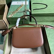 Gucci Blondie Small Top Handle Bag Brown 23x15x11cm - 3