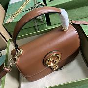 Gucci Blondie Small Top Handle Bag Brown 23x15x11cm - 2