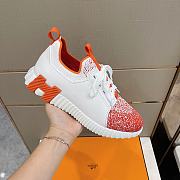 Hermes Depart Sneaker White Orange - 4