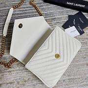 YSL Small College Bag White Gold 24x17x6.5cm - 5