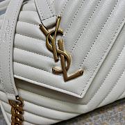 YSL Small College Bag White Gold 24x17x6.5cm - 2