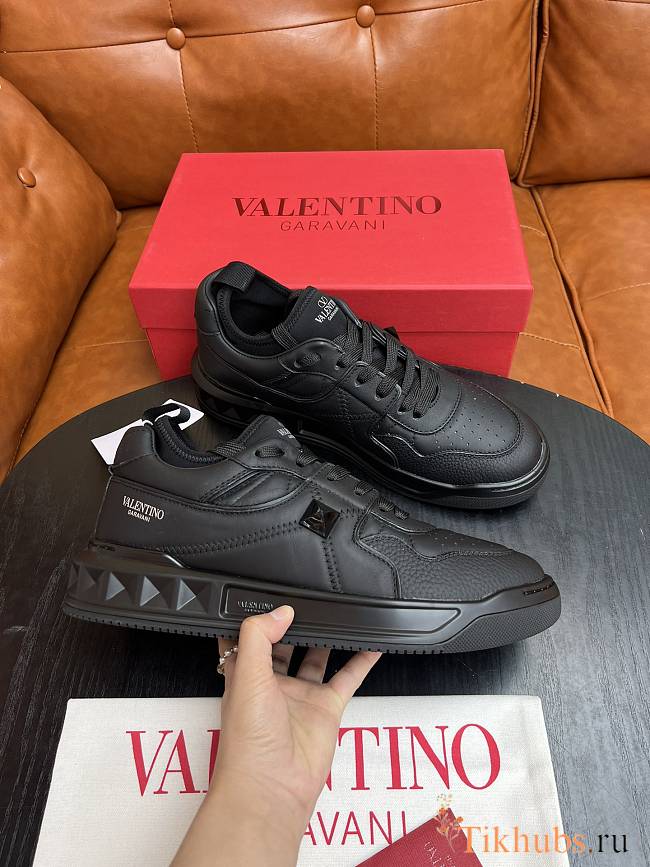 Valentino One Stud Black Sneaker - 1