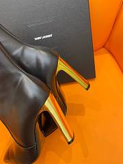 YSL Auteuil Boot In Glazed Leather Black 10cm - 2