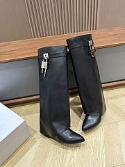 Givenchy Shark Lock Leather Knee-high Boots - 3