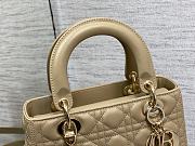 Dior Medium Lady Bag Beige Gold 24cm - 5