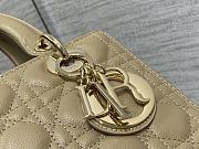 Dior Medium Lady Bag Beige Gold 24cm - 4