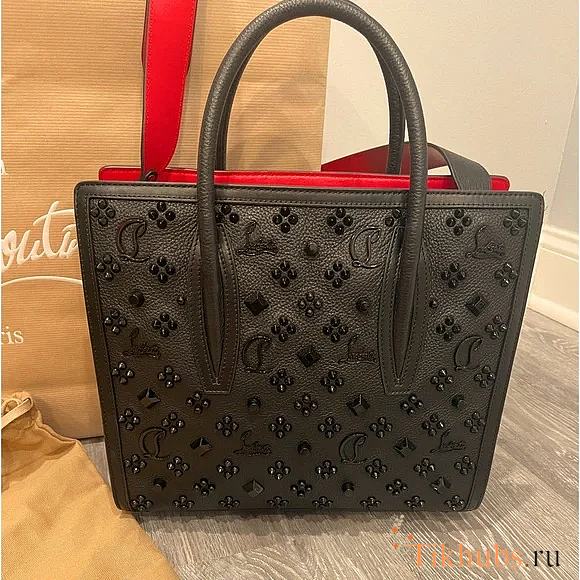 Christian Louboutin Paloma Top Handle Black Bag 32cm - 1