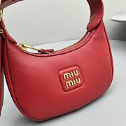 Miumiu Hobo Bag Red 17x15.5x5.5cm - 5