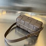 Bottega Veneta Small Brick Cassette Taupe Grey 23.5x10x10cm - 4