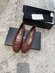 Chanel Ballerina Flat Red Wine - 4