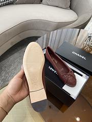 Chanel Ballerina Flat Red Wine - 2